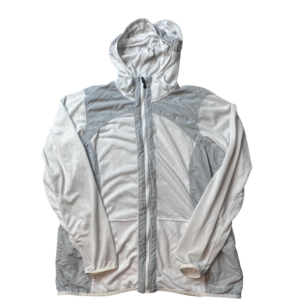 ExOfficio Jacket Boys XL Grey Insect Shield Hooded Full Zip 2111-2114 Mesh Sun3